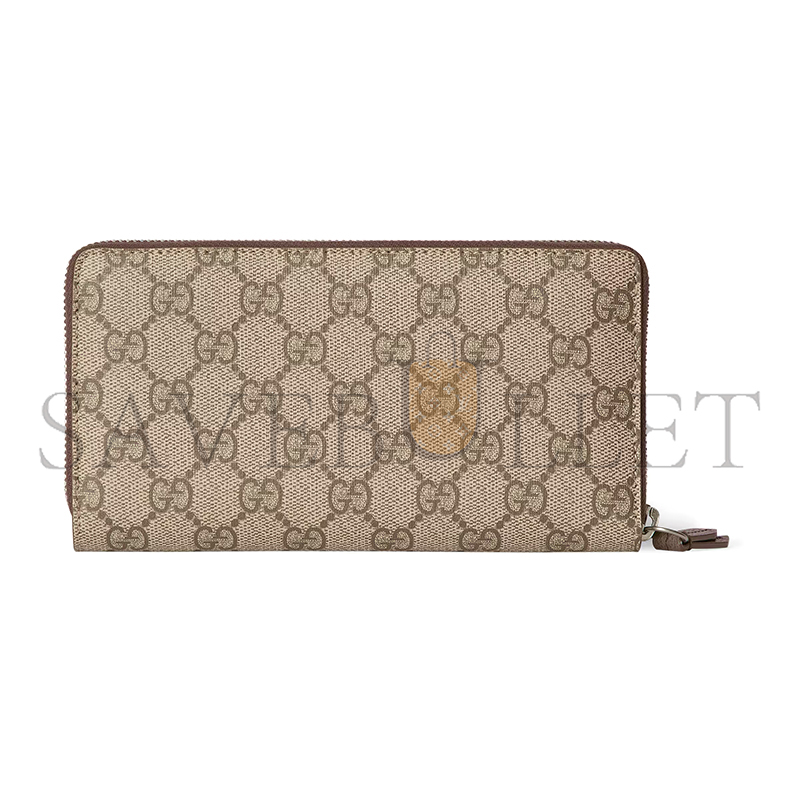 GUCCI BROWN INTERIOR GG ZIP AROUND WALLET ‎856562 (19*10.5*2.5cm)